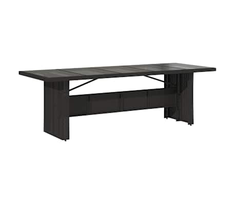 vidaXL 9 pcs conjunto de jantar p/ jardim c/ almofad&otilde;es vime PE preto