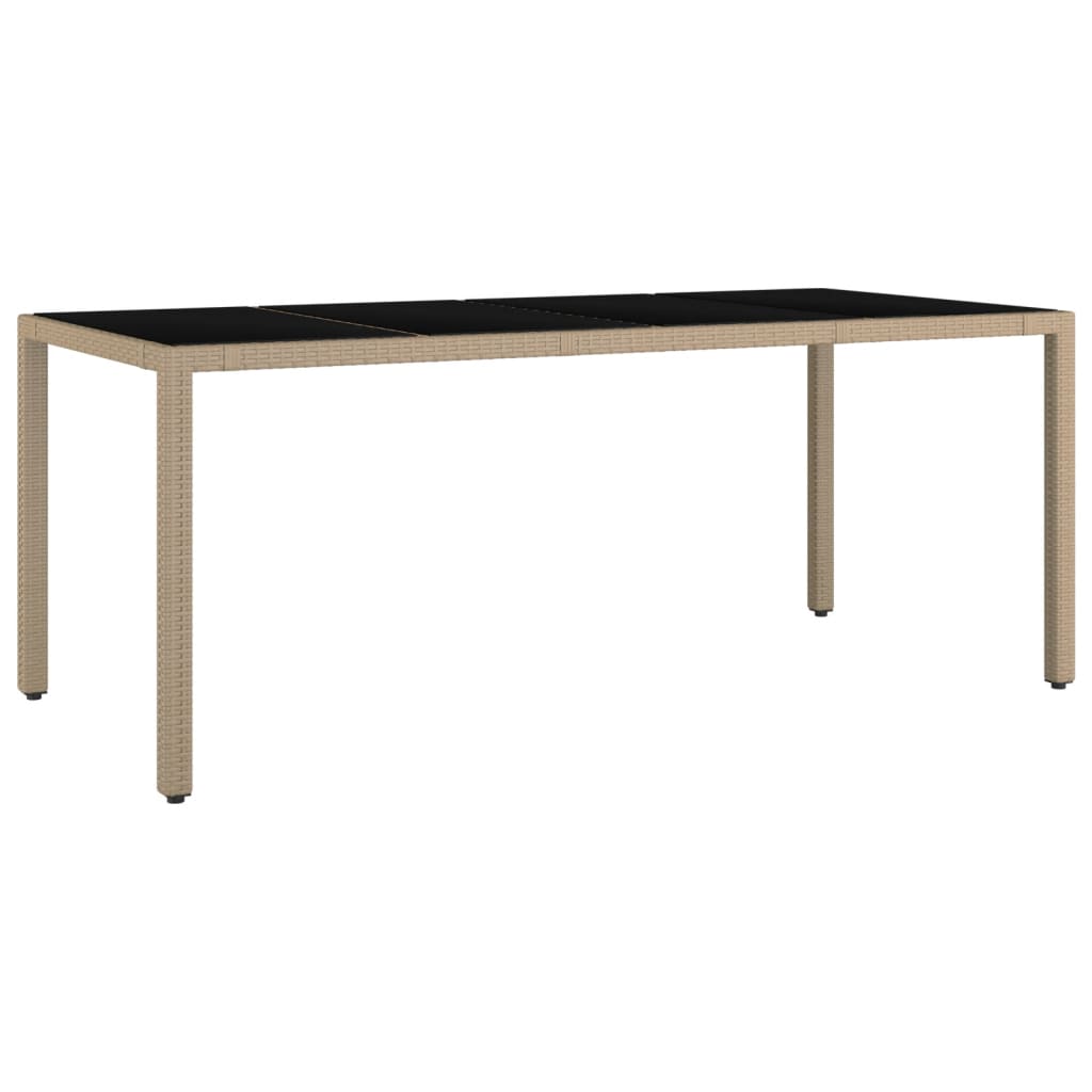 vidaXL 9-delige Tuinset met kussens poly rattan beige afbeelding