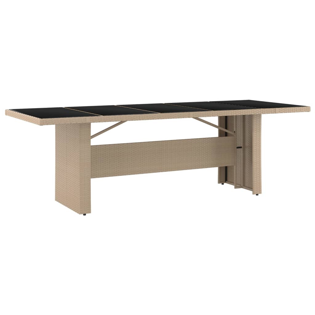 vidaXL 11-delige Tuinset met kussens poly rattan beige afbeelding