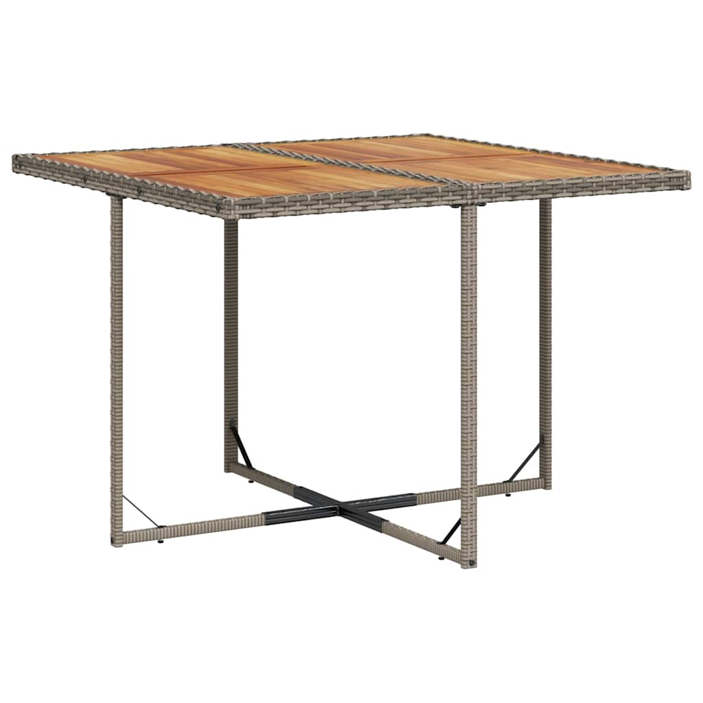 Thumbnail - vidaXL 9-tlg. Garten-Essgruppe mit Kissen Grau Poly Rattan