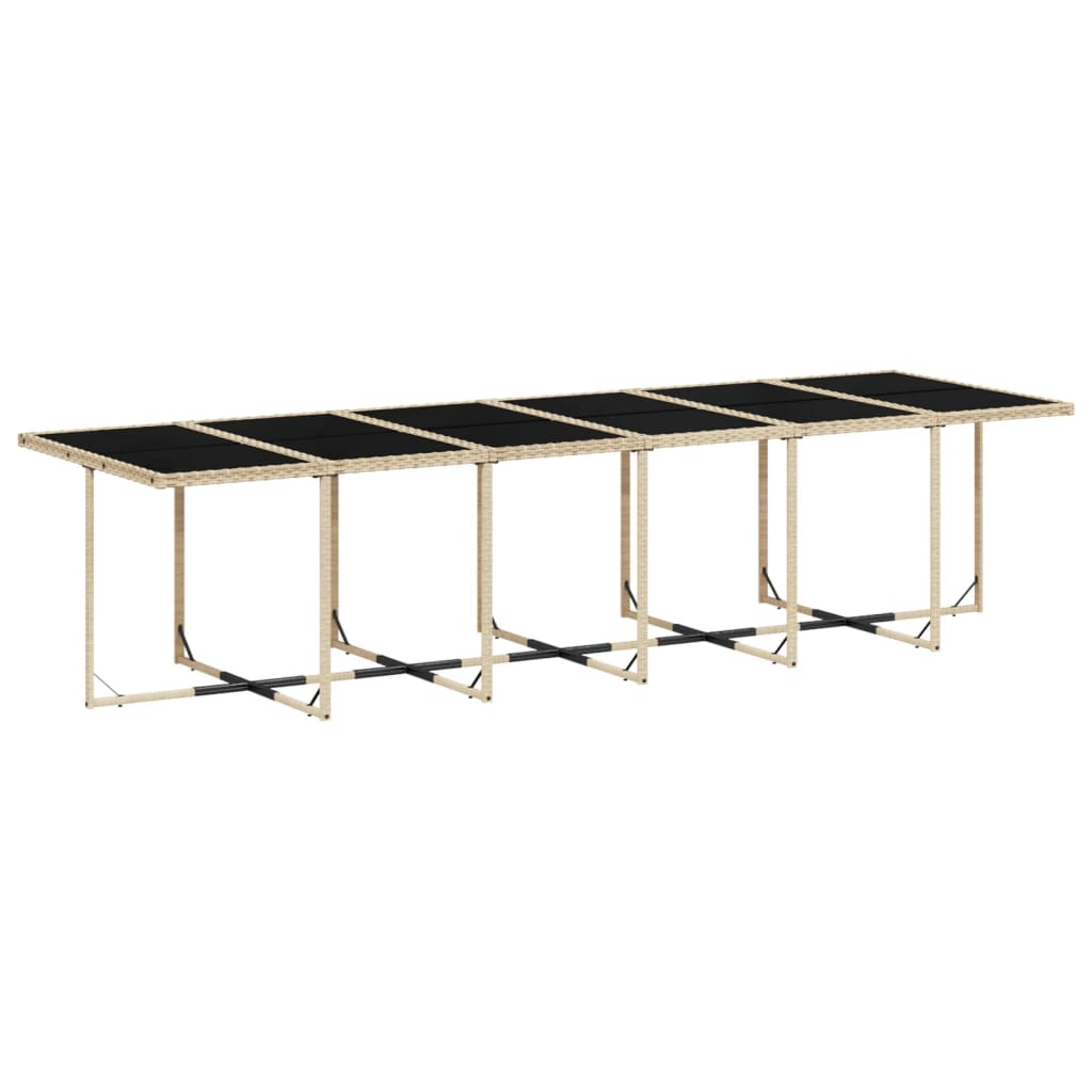 vidaXL 17-delige Tuinset met kussens poly rattan beige afbeelding
