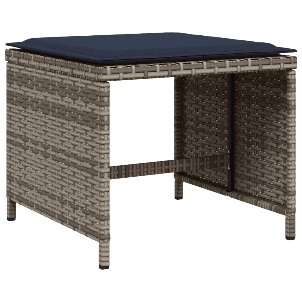 Patio Dining Set Set of 16 Grey PE Rattan Large UV-Resistant - Image 4
