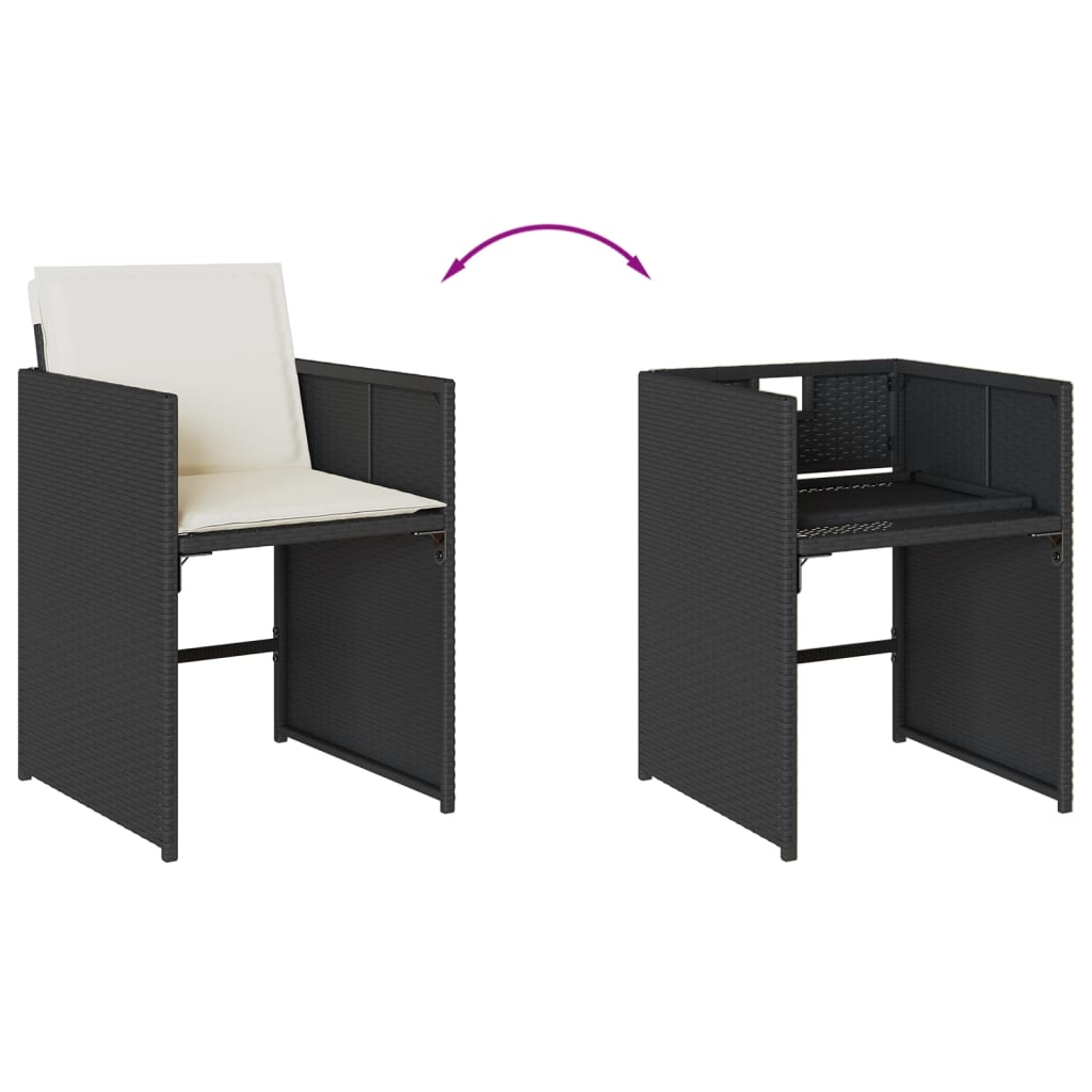 Gartenmöbel tendance Essgruppe Gartengarnitur Sitzgruppe Tisch Stühle Poly Rattan vidaXL