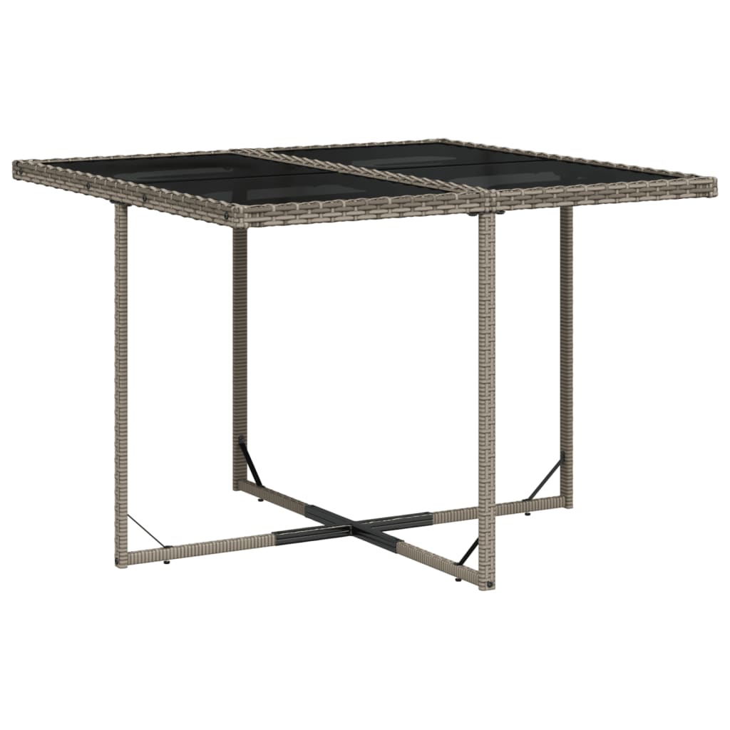 vidaXL 9-delige Tuinset met kussens poly rattan grijs afbeelding