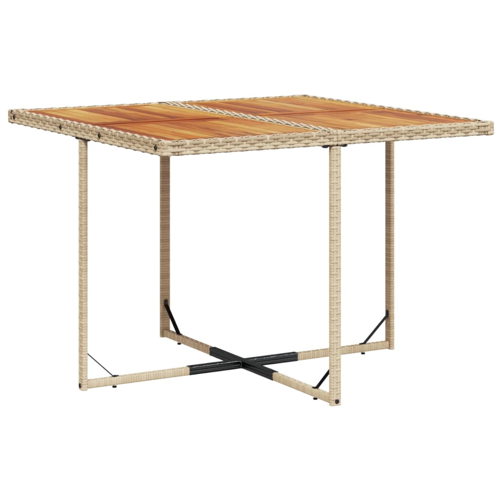 vidaXL 5-delige Tuinset met kussens poly rattan beige afbeelding