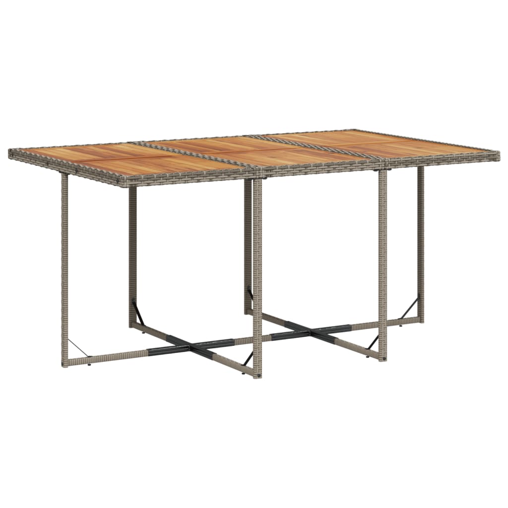 vidaXL 7-delige Tuinset met kussens poly rattan grijs afbeelding
