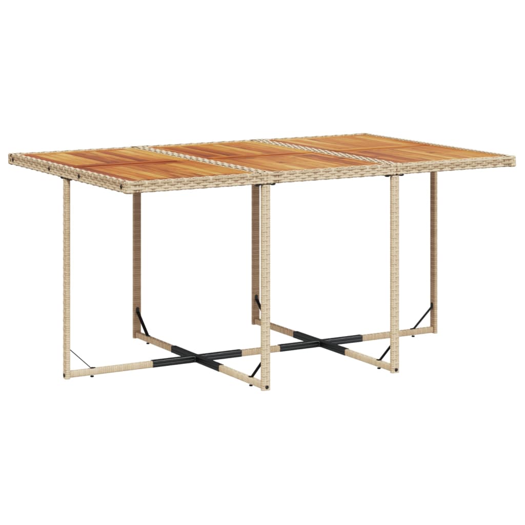 vidaXL 7-delige Tuinset met kussens poly rattan beige afbeelding