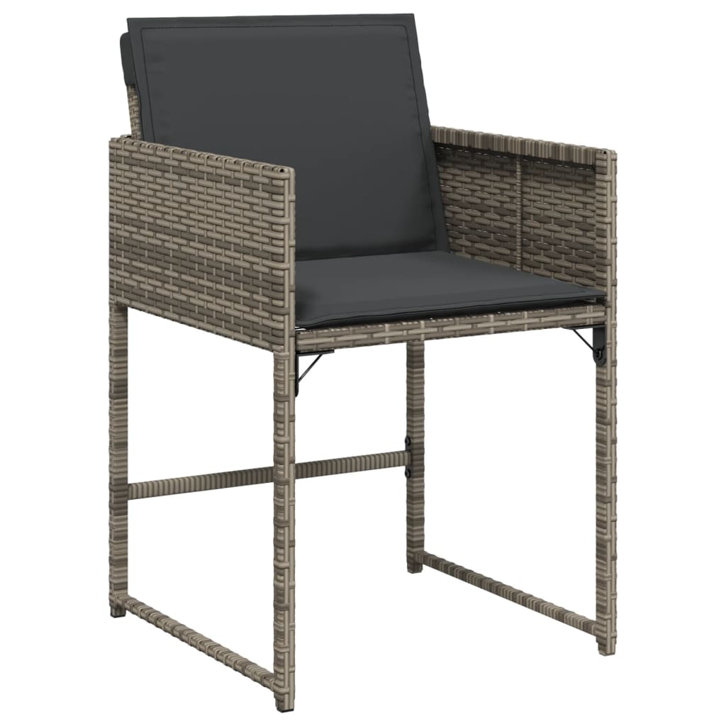 vidaXL 13-delige Tuinset met kussens poly rattan grijs afbeelding
