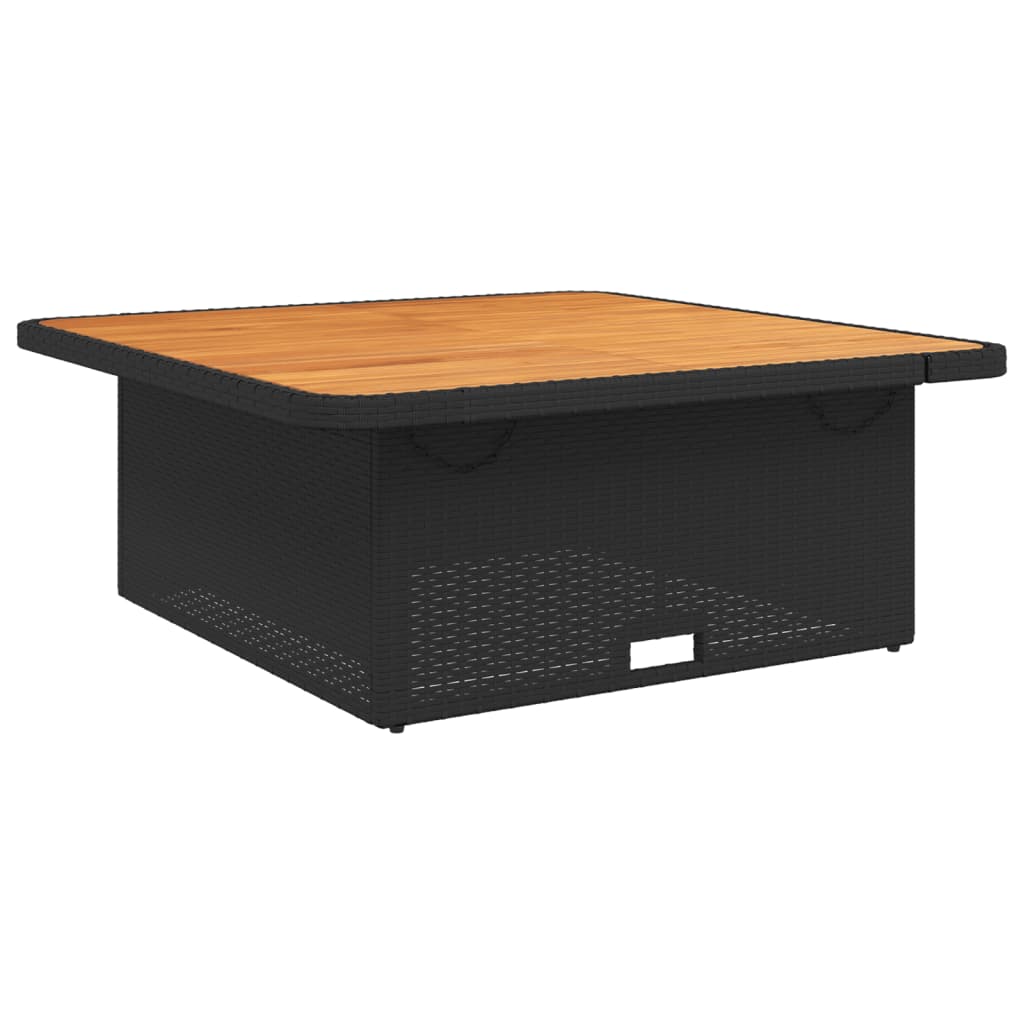 vidaXL 4-delige Tuinset met kussens poly rattan zwart afbeelding