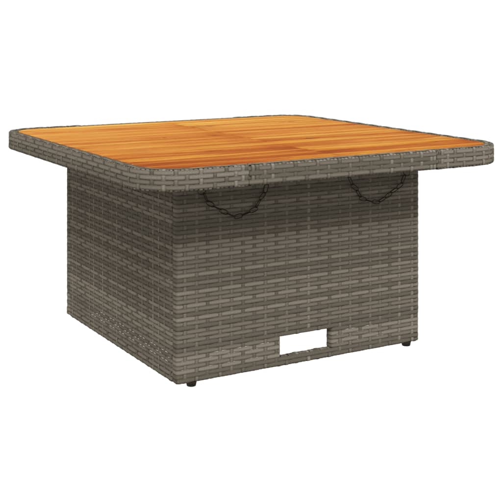 vidaXL 5-delige Tuinset met kussens poly rattan grijs afbeelding