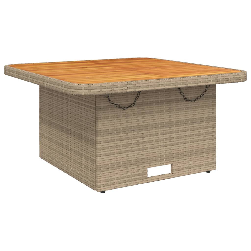 vidaXL 5-delige Tuinset met kussens poly rattan beige afbeelding