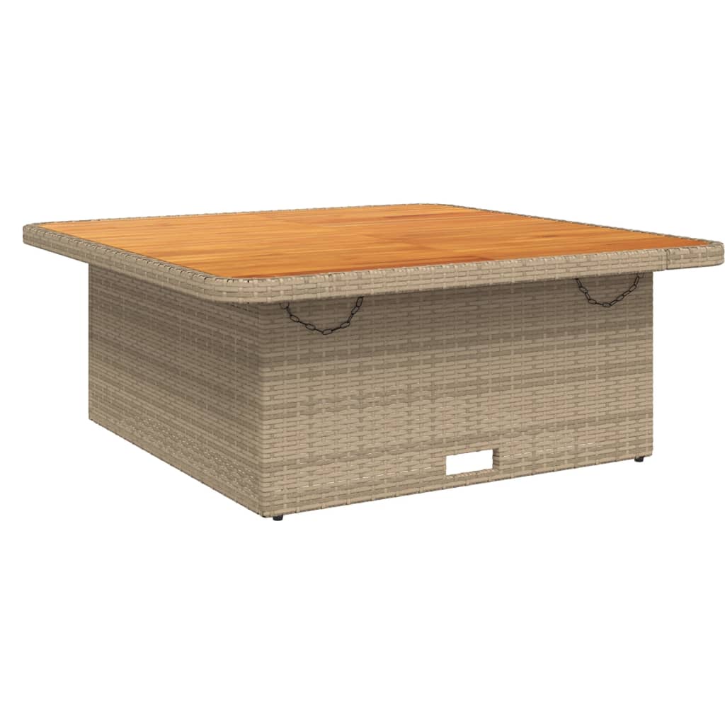 vidaXL 5-delige Tuinset met kussens poly rattan beige afbeelding