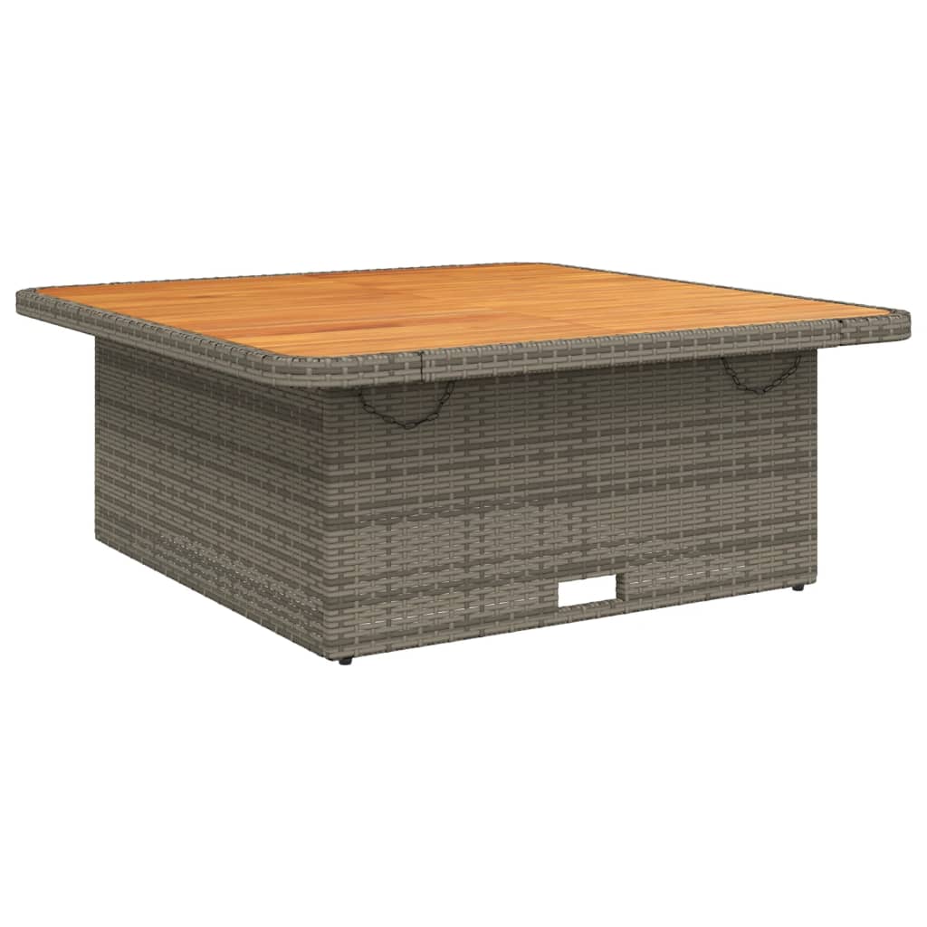 vidaXL 5-delige Tuinset met kussens poly rattan grijs afbeelding