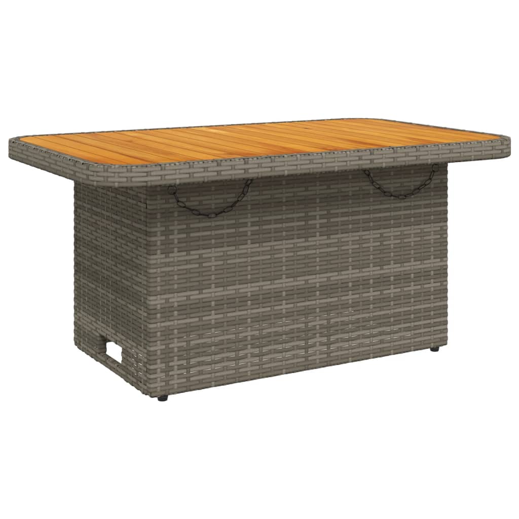 vidaXL 4-delige Tuinset met kussens poly rattan grijs afbeelding