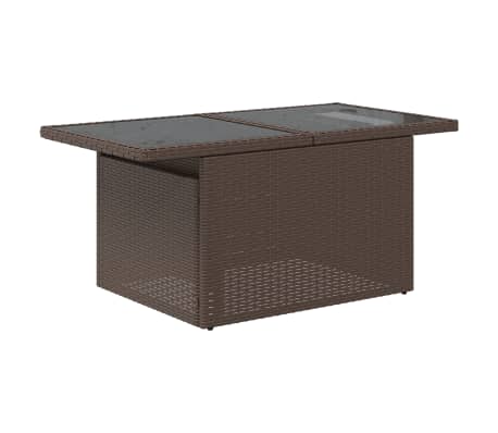 vidaXL 6-tlg. Garten-Sofagarnitur mit Kissen Braun Poly Rattan