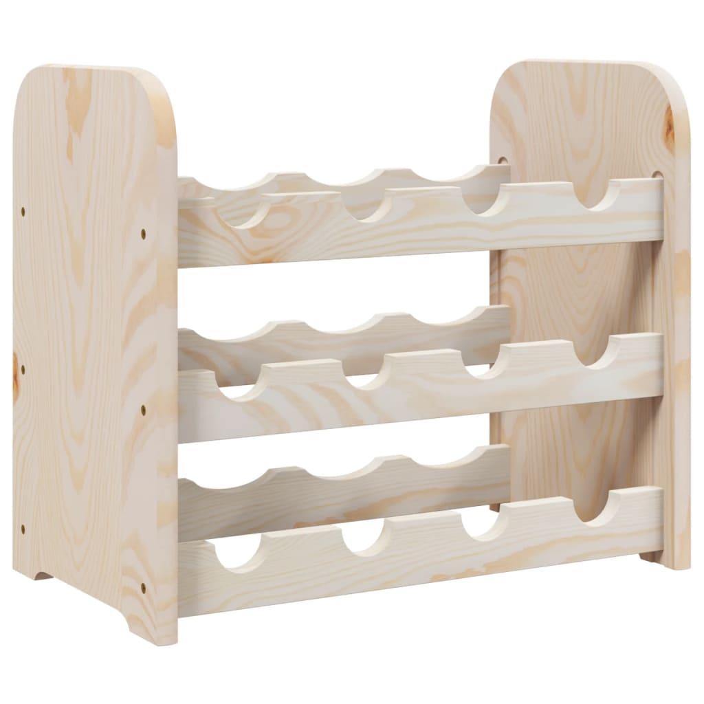 vidaXL Regál na víno 43 x 25 x 37 cm masivní borové dřevo