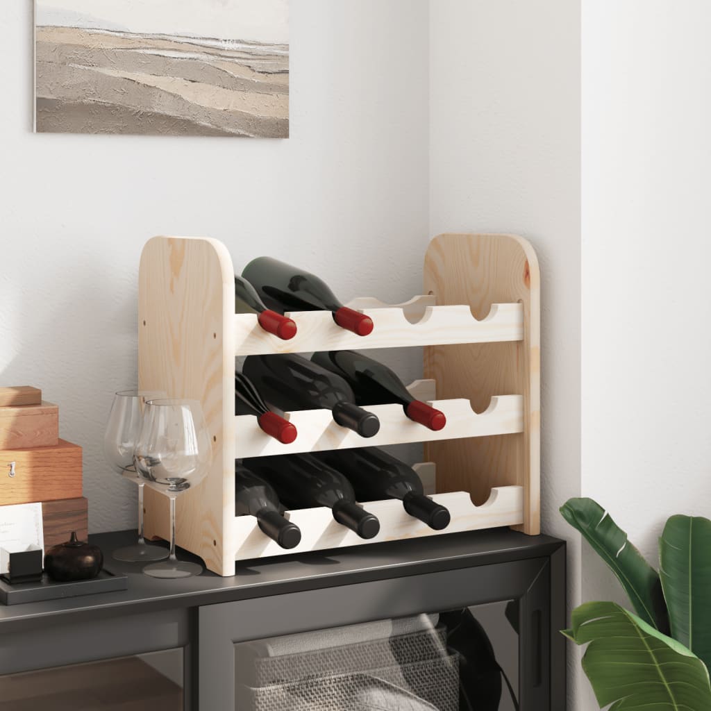 Thumbnail - vidaXL Weinregal 43x25x37 cm Massivholz Kiefer