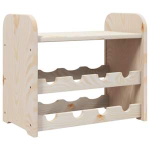 Regál na víno s horní policí 43x25x37 cm masivní borové dřevo - obrázek 2