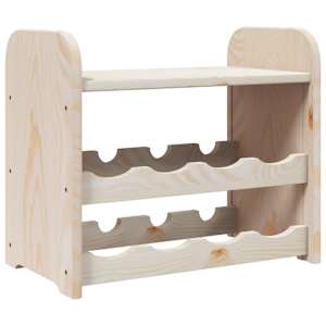 Regál na víno s horní policí 43x25x37 cm masivní borové dřevo - obrázek 7