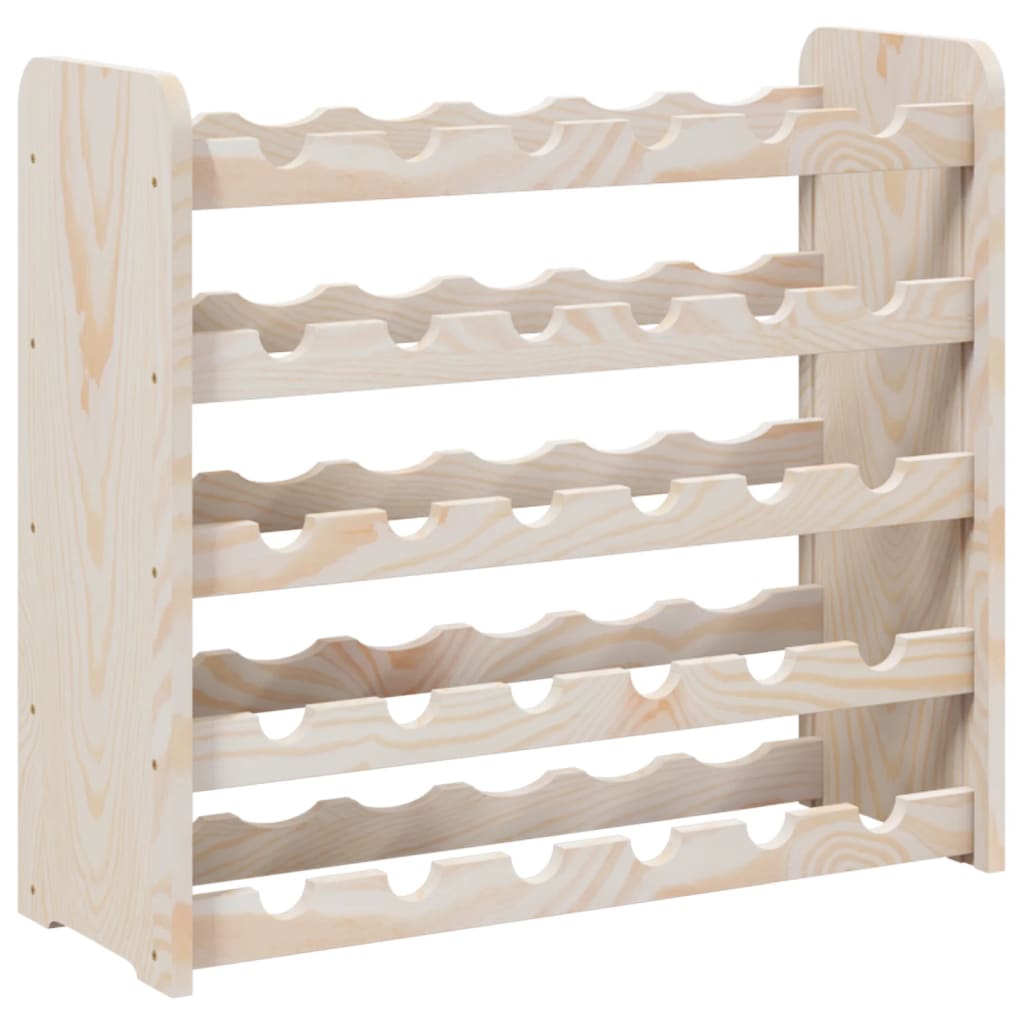 vidaXL Regál na víno 67,5 x 25 x 60 cm masivní borové dřevo