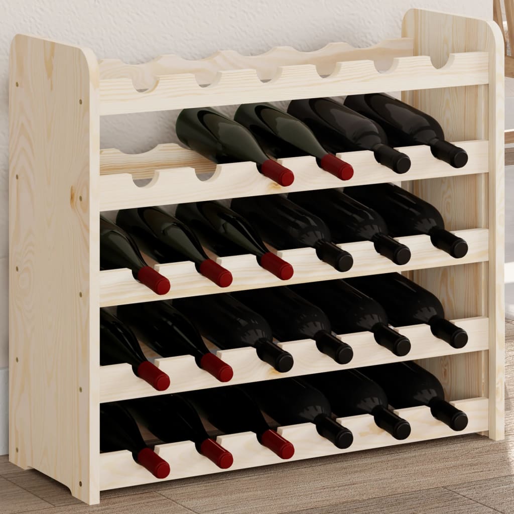 vidaXL Suport de vinuri, 67,5x25x60 cm, lemn masiv de pin