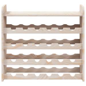 Regál na víno s horní policí 67,5x25x60 cm masivní borové dřevo - obrázek 5