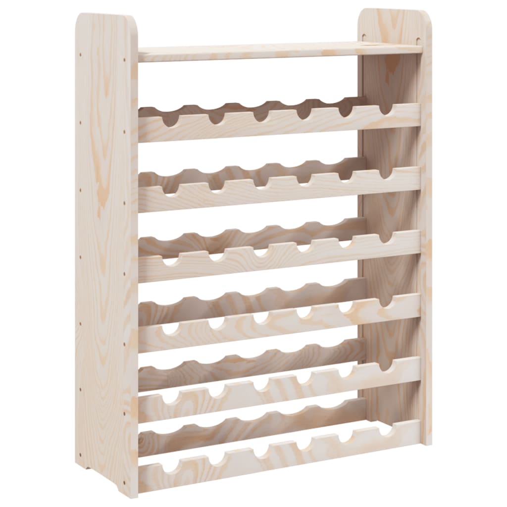 vidaXL Regál na víno s horní policí 67,5x25x87 cm masivní borové dřevo