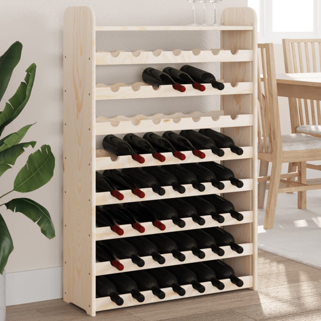 vidaXL Suport vinuri cu raft superior, 72,5x25x111,5cm, lemn masiv pin