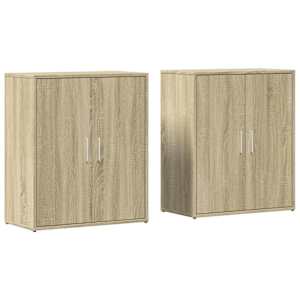 Příborníky 2 ks dub sonoma 60 x 31 x 70 cm kompozitní dřevo - obrázek 2