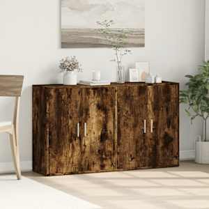Příborníky 2 ks kouřový dub 60 x 31 x 70 cm kompozitní dřevo - obrázek 3