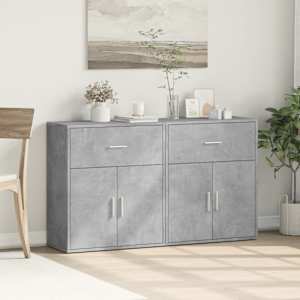 Příborníky 2 ks betonově šedé 60 x 31 x 70 cm kompozitní dřevo - obrázek 1