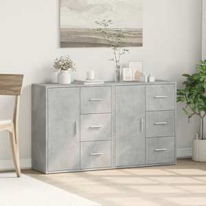 Příborníky 2 ks betonově šedé 60 x 31 x 70 cm kompozitní dřevo - obrázek 3
