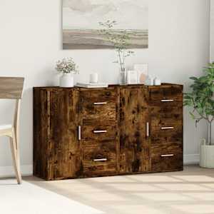 Příborníky 2 ks kouřový dub 60 x 31 x 70 cm kompozitní dřevo - obrázek 3