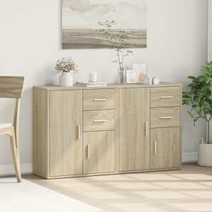 Příborníky 2 ks dub sonoma 60 x 31 x 70 cm kompozitní dřevo - obrázek 3