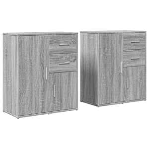 vidaXL puhvetkapid 2 tk, hall Sonoma tamm, 60 x 31 x 70 cm, tehispuit