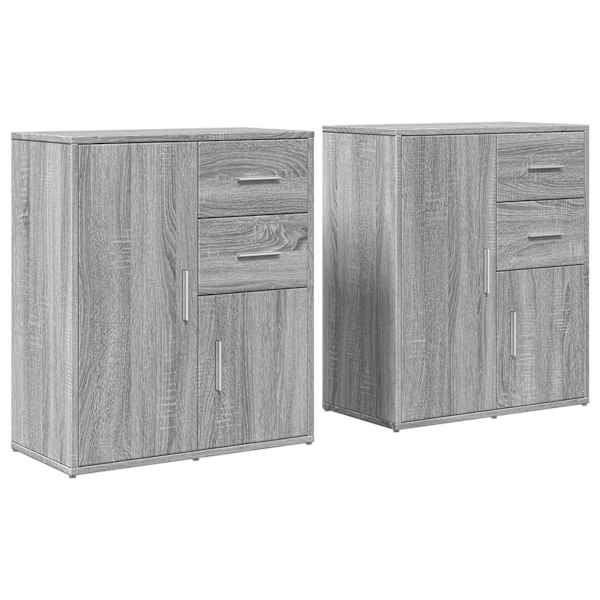 vidaXL puhvetkapid 2 tk, hall Sonoma tamm, 60 x 31 x 70 cm, tehispuit