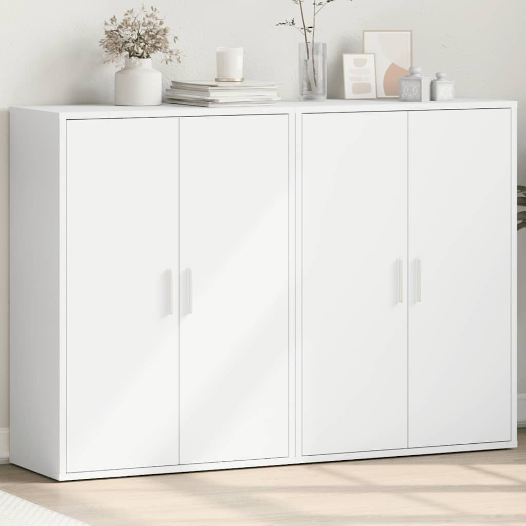 vidaXL Sideboards 2 Stk. Weiß 60x31x84 cm Holzwerkstoff