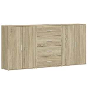 Příborníky 3 ks dub sonoma 60 x 31 x 84 cm kompozitní dřevo - obrázek 2