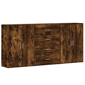 Příborníky 3 ks kouřový dub 60 x 31 x 84 cm kompozitní dřevo - obrázek 2