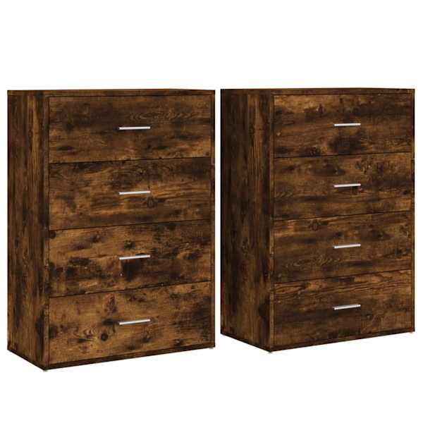 vidaXL puhvetkapid 2 tk, suitsutatud tamm, 60 x 31 x 84 cm, tehispuit