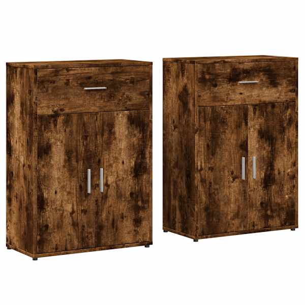 vidaXL puhvetkapid 2 tk, suitsutatud tamm, 60x30x84 cm, tehispuit