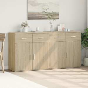 Příborníky 2 ks dub sonoma 79 x 38 x 80 cm kompozitní dřevo - obrázek 3