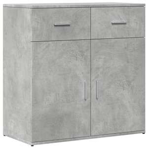Příborníky 2 ks betonově šedé 79 x 38 x 80 cm kompozitní dřevo - obrázek 4