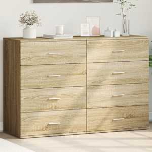 Příborníky 2 ks dub sonoma 60 x 39 x 80 cm kompozitní dřevo