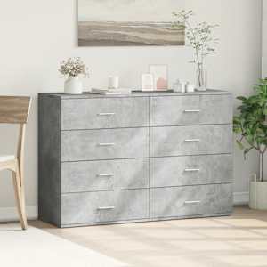 Příborníky 2 ks betonově šedé 60 x 39 x 80 cm kompozitní dřevo - obrázek 3