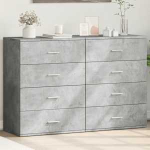 Příborníky 2 ks betonově šedé 60 x 39 x 80 cm kompozitní dřevo - obrázek 1