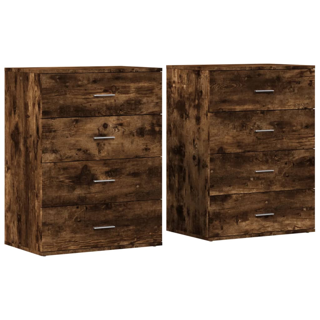 vidaXL Příborníky 2 ks kouřový dub 60 x 39 x 80 cm kompozitní dřevo