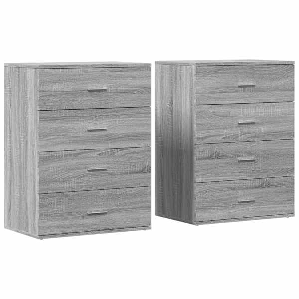 vidaXL puhvetkapid 2 tk, hall Sonoma tamm, 60x39x80 cm, tehispuit