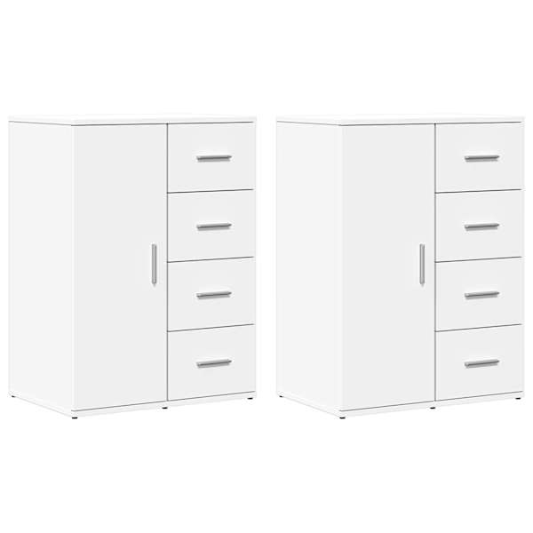 vidaXL puhvetkapid 2 tk, valge, 59x39x80 cm, tehispuit