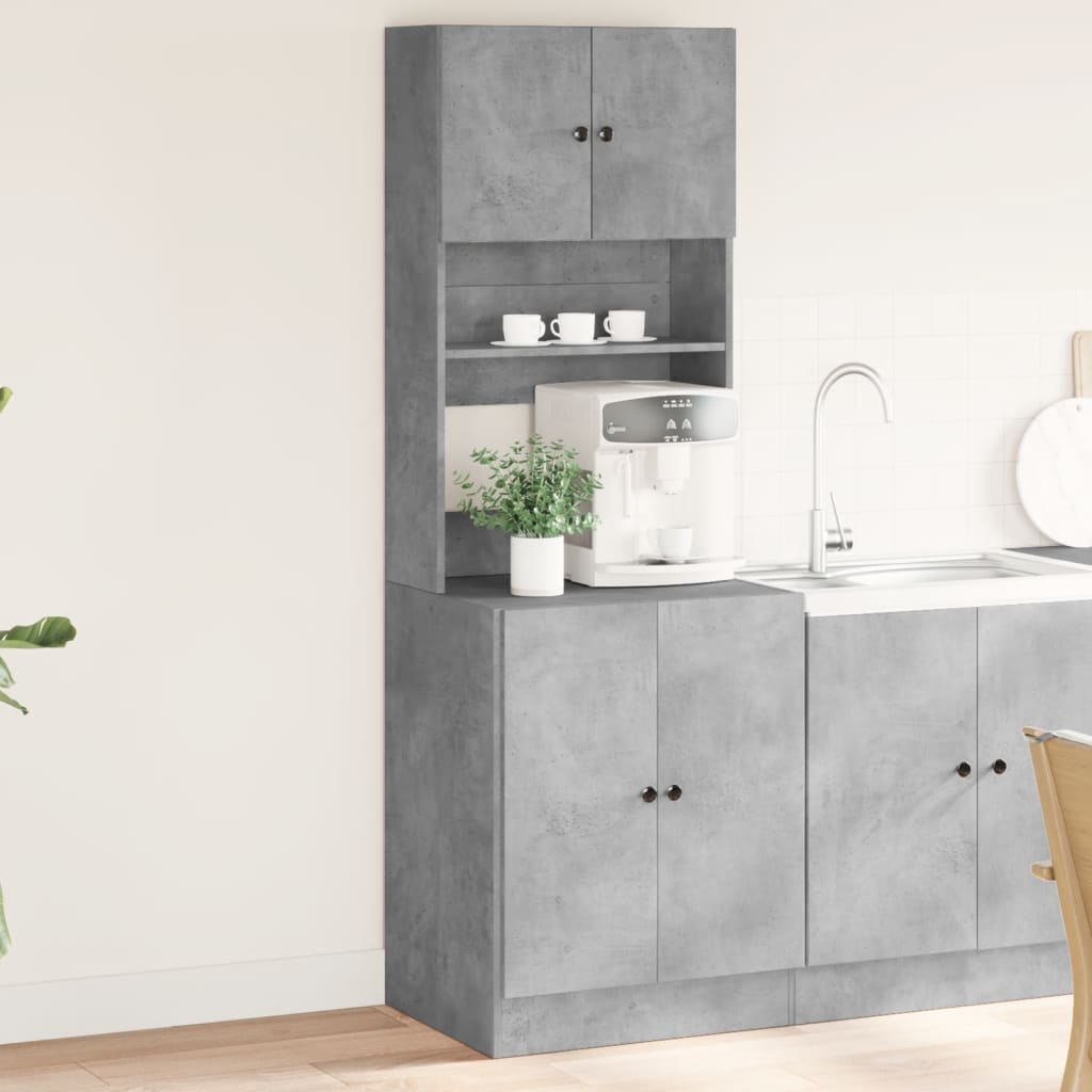 vidaXL Dulap de bucătărie, gri beton, 60x50x180 cm, lemn prelucrat